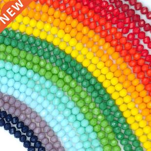 2 3 4 6 8mm Multicolored Porcelain Beads Crystal Beads Face