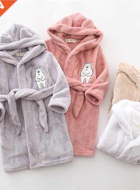 Kids Bathrobe for Girl Children Clothing Girl Flannel Bath R