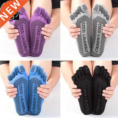Cotton Yoga Gym Toe Colorful Non Slip Socks Full Grip Sock