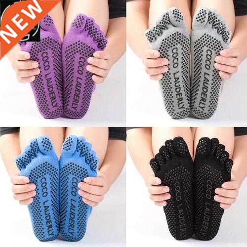 Cotton Yoga Gym Toe Colorful Non Slip Socks Full Grip Sock