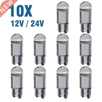 10X New W5W LED Canbus T10 Car Lights COB Glass Interior Par