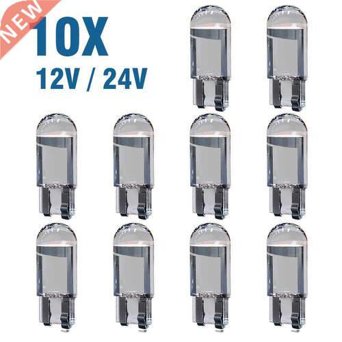10X New W5W LED Canbus T10 Car Lights COB Glass Interior Par