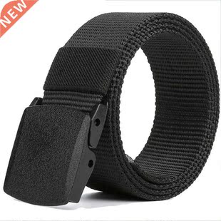 Fashion Men's Belt No Metal Plastic Buckle Outdoor Belts Ca