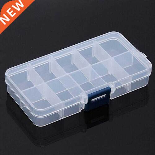 10 Grids Compartments Plaic Transparent Organizer Jewel Be