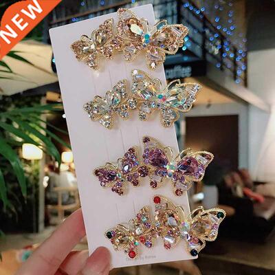 Retro Full Damond Bangs Harpn Female Fashon Cute Harpn