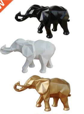 Geometrc Orgam Elephant Desktop Ornament Creatve Resn S