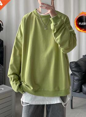 HybSkr Men Harajuku Fleece Hoodies Sweatirts Oversized 202