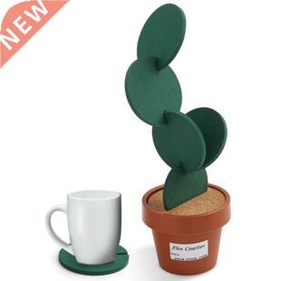 Novelty 6-Piece-Coaster-Flower-Cactus-aped Drinks