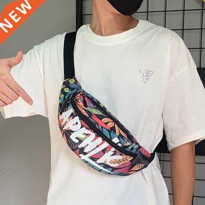 2022 Canvas Print Crossbody Chest Waist Men Bags Banana Slin