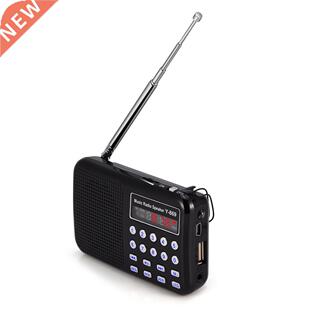 Y-869 FM Radio with Antenna Music Player Mini Speaker LED Fl