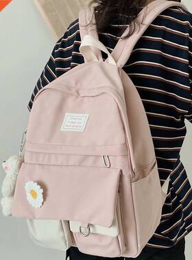 College udent Ladies Cute Backpack Women Flower Female Har