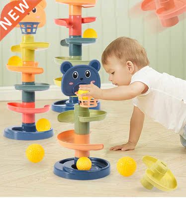 Children's toy rolling ball pile tower early educati