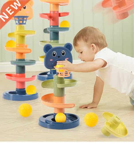 Children's toy rolling ball pile tower early educati