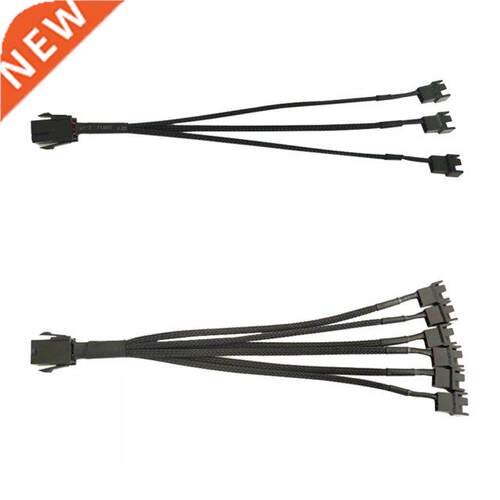 27cm Computer Cooler Cooling Fan Splitter 6 PIN to 3x4PIN/6x