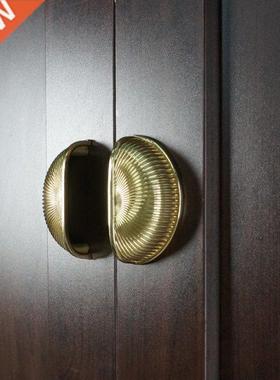 Shell Shape Furniture Handle Gold Cabinet Pulls Drawer Knobs