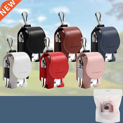 Mini Pocket Leather Golf Ball Storage Pouch Portable Golf Wa