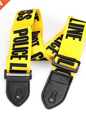 Yellow justable Polyester Guitar Belt Guitar Strap with PU