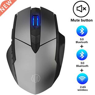 Bluetooth 2.4G USB Wireless Mouse for Computer Lptop PC Sil