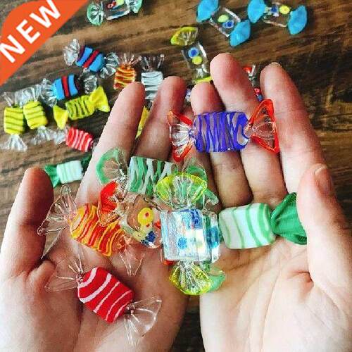 20pcs Vintage Murano Style Glass Sweets Can Ornament for