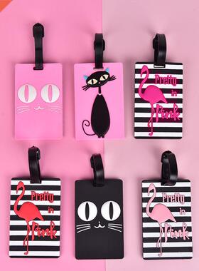 Cute Animal Cartoon Silica Gel travel Suitcase Bag ID Addres