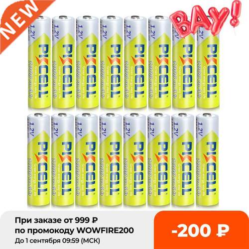 16pcs/Lot PKCELL 1.2V 1000mAh NiMh AAA Rechargeable Battery