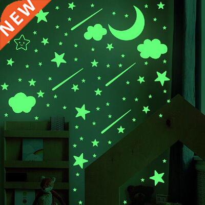 Luminous Wall Stickers Fluorescent Glowing Wallpapers Stars