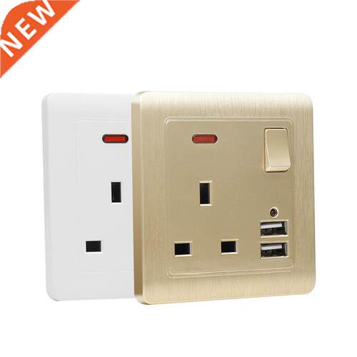UK standard wall power socket Double usb British socket Swit
