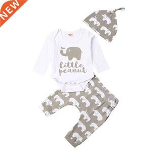 0-24M Newborn Baby Girl Boy Clothes Sets Long Sleeve Romper