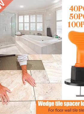100Pcs Alignment Tile Leveling Wedges Tile Spacers System Fl