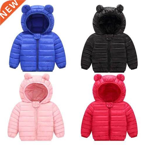 Cute ay Girls Winter Clothes Kids Light Down Coats with Ea