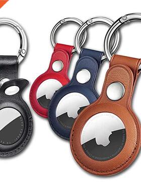 Leather Keychain for Airtags Case Protective ver Bumper She