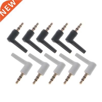 10 Pcs Gold Plated 3/4 Pole 3.5mm 90 Degrees Male Stereo Hea