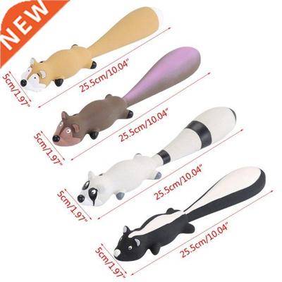 Dog Latex Chew Squeaker Sound Playing Toys Cartoon Long Tail