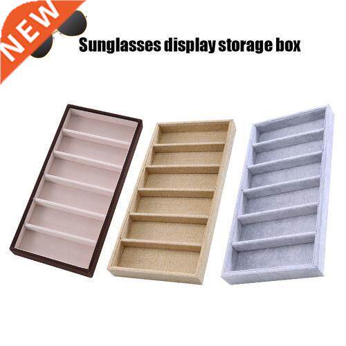 6 Grid Sunglasses Storage Box Eyeglass Display Organizer