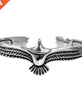Vintage Eagle Flying Feather Pattern Bangles Bracelet Openin