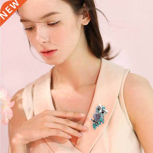 Imitation Rhinestone Blue Brooch Coat Dress Accessories