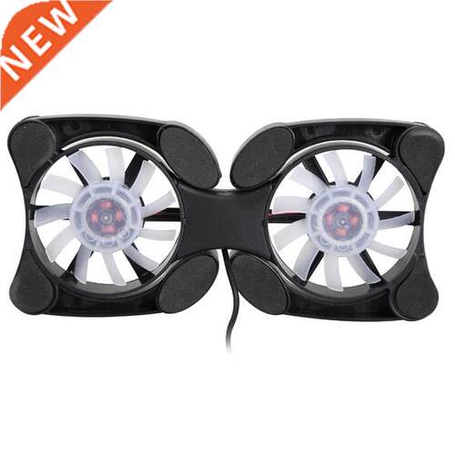 Slim Smart LapCooling Pad USB Fan 2 Fans Cooler plug play Fo