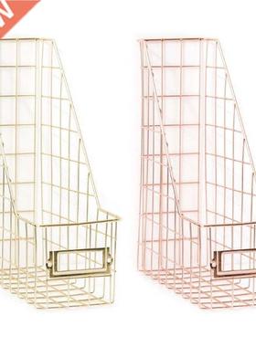 1 Pc Nordic Wrought Iron Grid File Holder Single Layer Desk