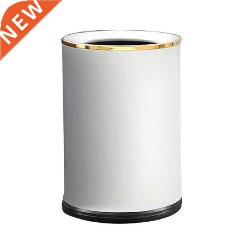 Stainless Steel Round Waste Bins White Kitchen Modern