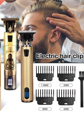 2022 USB Electric Hir Clippers Rechrgeble Shver Berd