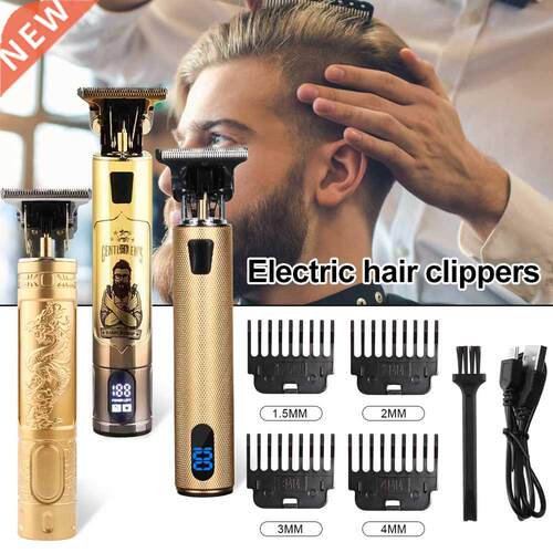 2022 USB Electric Hir Clippers Rechrgeble Shver Berd