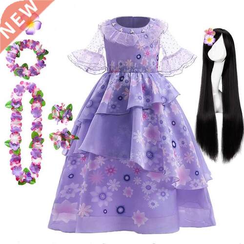 Encanto Isabela Madrigal Girls Cosplay Princess Baby Kids Fl