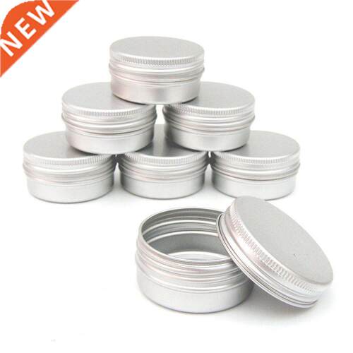 12 pcs 60ml Silver Metal Tins Empty Slip Slide Round Contain