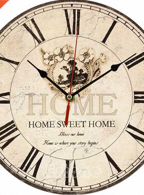 Large Vntage Rustc Wooden Wall Clock Ktchen Antque Shabb