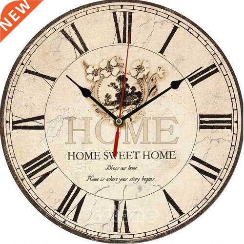 Large Vntage Rustc Wooden Wall Clock Ktchen Antque Shabb