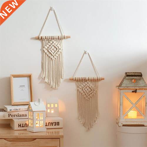 Macrame Wall Hanging Tapestry Cotton Rope Tassel Hand Woven