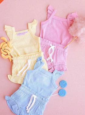 0-18M Summer Lovely Toddler Baby Girls Boys Clothes Sets Sol