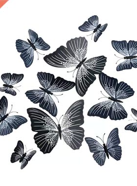 12cs VC d Buttefly wall deco cute Butteflies wall stic