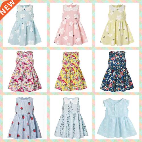 2022 New Toddler Baby Summer Dress Kids Girls Sleeveless Pri