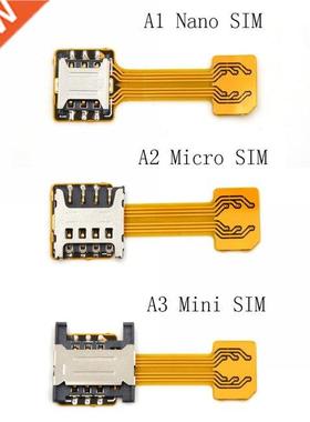 Hybrid Double Dual Sim Card Adapter Micro SD Nano Sim Extens